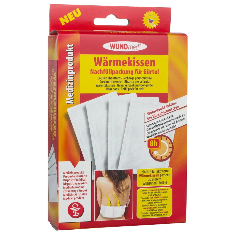 WUNDmed® Wärmekissen Nachfüllpackung für Wärmegürtel (4 Pads)