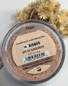 JUMBO 6g/.21ozđź’‹BareMinerals BISQUE 1B Multi-Tasking Face Concealer Powder *Open - Picture 1 of 4