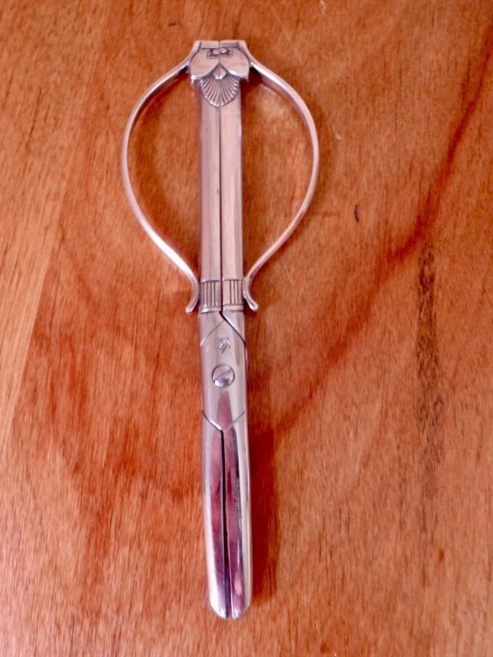 TIJERAS DE UVA GEORG JENSEN PLATA ESTERLINA/ACERO INOXIDABLE PATRÓN CACTUS C. 1930 Foto 1 de 1