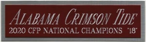 2020 CHAMPIONS ALABAMA CRIMSON TIDE NAMEPLATE AUTOGRAPHED SIGNED FOOTBALL JERSEY - Picture 1 of 2
