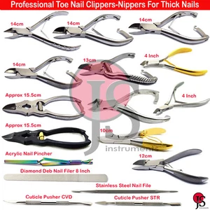 Podiatry Toenail Clippers For Thick Ingrown Heavy Duty Cutter Cuticle Nippers - Picture 1 of 20