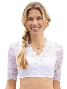 Nina von C. Dirndlbluse halbarm Waltraud 16 463 326 0 weiss, champagner, schwarz - Bild 1 von 9