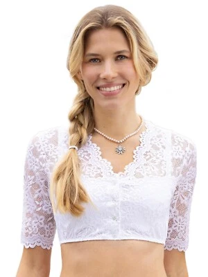 Nina von C. Dirndlbluse halbarm Waltraud 16 463 326 0 weiss, champagner, schwarz - Bild 1 von 3