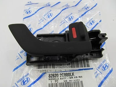 NEW OEM RIGHT INSIDE BLACK DOOR HANDLE FOR 03-08 HYUNDAI TIBURON 826202C000LK - Image 1 of 4