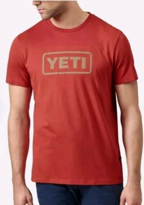 Новый с Ярлыками YETI значок логотип коротким рукавом ржавчины футболка размер 3XL XXXL  - Изображение 1 из 4