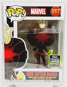 Dark Captain Marvel Pop #657 Marvel Funko 2020 SDCC Convention Excl Vaulted - Picture 1 of 9