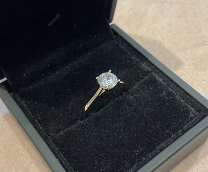1.0 Carat Lab Created Diamond Ring In Rose Gold plated 925 L Half - Picture 1 of 10