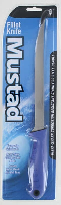 Nuevo cuchillo de filete Mustad 9" con funda hoja de acero inoxidable resistente a la corrosión Foto 1 de 4