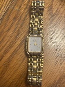 Bulova Wrist Watch Women’s Gold Tone Rectangle T5 Japan MVT - Picture 1 of 11