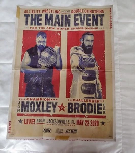 AEW RARE Brodie Lee Jon Moxley 17" X 22" Event Poster Wyatt WWE All Elite - Picture 1 of 1