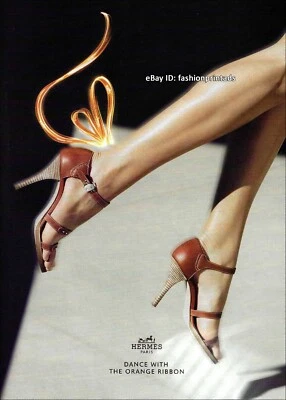 ANUNCIO IMPRESO HERMES 5 páginas primavera 2007 MALGOSIA BELA baila con la cinta naranja Foto 1 de 3