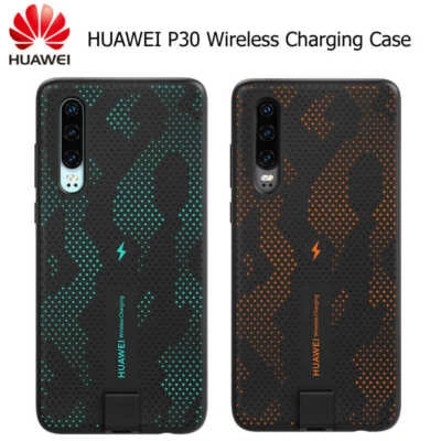 Custodia di ricarica wireless originale ufficiale Huawei P30 Qi - blu brillante/arancione dinamico