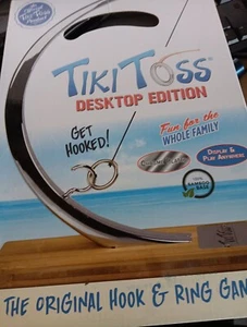 Juego de Lanzamiento de Gancho y Anillo Tiki Toss para Adultos y Niños 100% Bambú Edición de Escritorio - Imagen 1 de 1