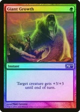 Giant Growth FOIL Magic 2010 / M10 HEAVILY PLD Green Common MAGIC CARD ABUGames