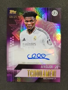 2024-25 Topps UCC Oro, Aurelien Tchouameni, Coche Púrpura /25, Real Madrid - Imagen 1 de 2