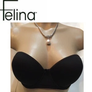 Felina Black Convertible Strapless Contour Bra 36B Style 90775 New NWT - Picture 1 of 8