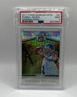 2017 Donruss Optic Gridiron Kings 21 Russell Wilson PSA 9  Mint Seahawks 🔥 - Image 1 of 2