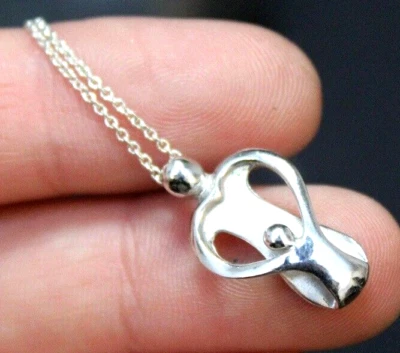 Collar colgante de ley 925 Carolyn Pollack modernista madre soltera e hijo Foto 1 de 4