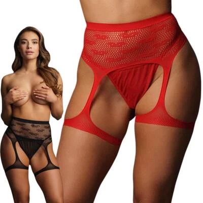 Sexy Dessous Erotik Reizwäsche Strapse Gürtel Strumpfhalter Kuss Motiv "X19 - Bild 1 von 4