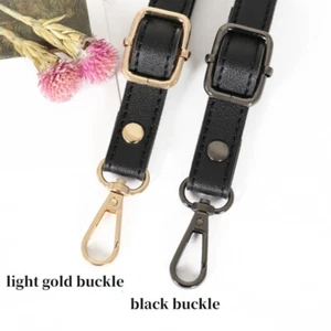 Bag Strap Adjustable Crossbody Strap PU Leather Buckle Belts DIY Replacement - Picture 1 of 29