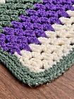 Handmade Crochet Lapghan Lap Afghan Blanket Saint Joseph Volunteer Purple Green 