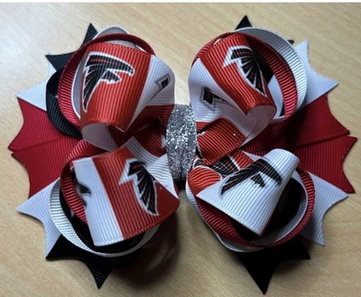 Atlanta Falcons Football Inspired Hair Bow - Image 1 of 3