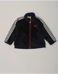 ADIDAS Baby Boys Graphic Fleece Jacket 9-12 Months Navy Blue Polyester RD03 - Picture 1 of 3