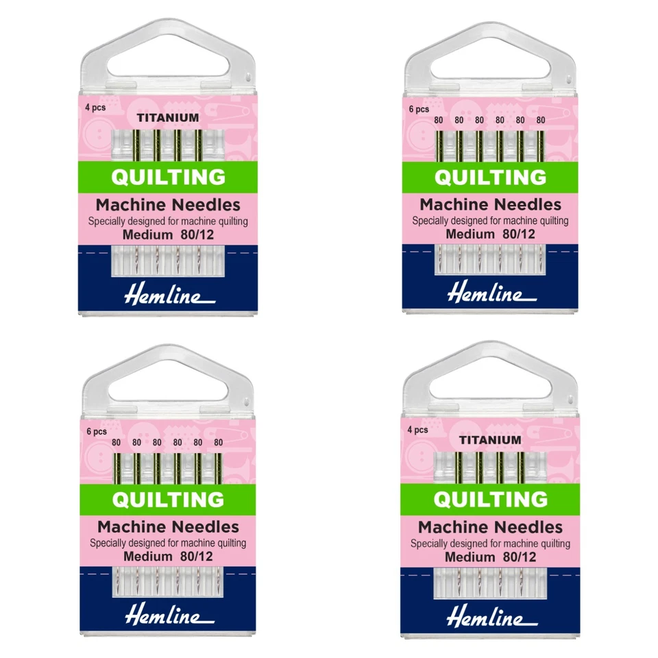 HEMLINE * Clearance Sale* ''Quilting'' SEWING MACHINE NEEDLES 80/12 and Titanium