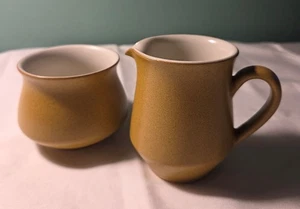 Vintage Denby Ode Milk / Creamer Jug And Sugar Bowl Stoneware. - Picture 1 of 5