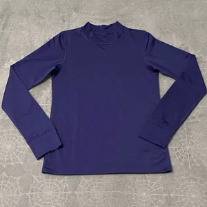 REI Shirt Girls XL 18 Purple Mock Neck Long Sleeve Stretch Hiking Base Layer - Picture 1 of 6