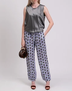 RRP€910 MARNI Silk Straight Trousers IT42 US6 UK10 L Patterned Made in Italy - Picture 1 of 8