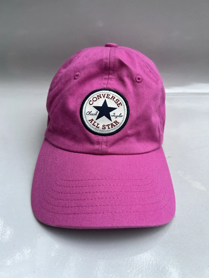 Boné de beisebol Converse All Star patch chapéu rosa algodão casual ajustável Strapback - Imagem 1 de 4