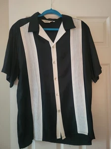 DaVinci California Retro Striped Bowling Shirt Men Large - Picture 1 of 2