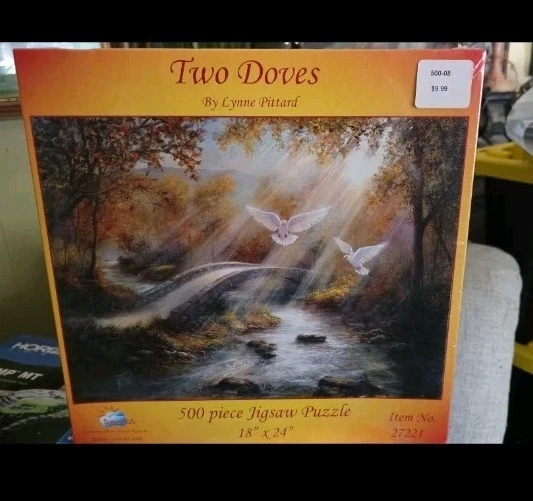SunsOut Two Doves By Lynne Pittard 500 Piece Jigsaw Puzzle #27221-Sealed - Image 1 of 1