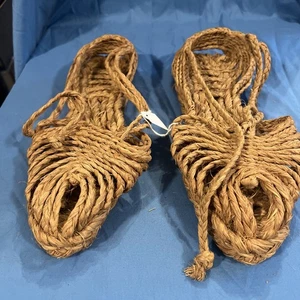 New Handmade Woven Twine/ Rope Sandles Cosplay Womens 8.5 - Picture 1 of 7