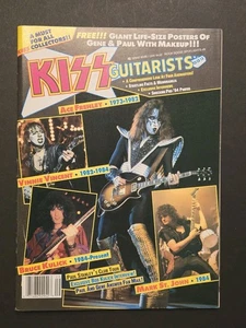 RARO KISS Chitarristi Vintage 1989 Rivista Con Poster Ace Frehley Vinnie Bruce - Foto 1 di 5