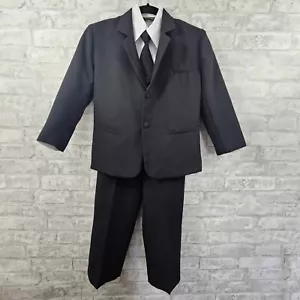 Traje de esmoquin negro de 5 piezas Raphael para niños talla 7 - Imagen 1 de 16