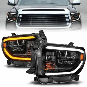 ANZO 111531 LED Crystal Headlight w/Light Bar Switchback for 14-17 Toyota Tundra - Picture 1 of 9