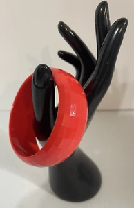 Kunststoff Acryl Armreif Armband rot Modeschmuck - Bild 1 von 5