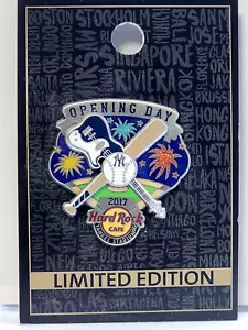 Hard Rock Cafe NY Yankee Stadium 2017 Opening Day Pin LE-300 MLB Baseball 3D Pin - Picture 1 of 3