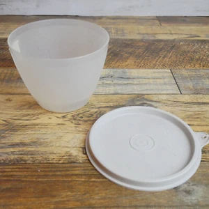 Tupperware Schüssel A klar 148-33 mit grauem Deckelverschluss Vintage - Bild 1 von 9