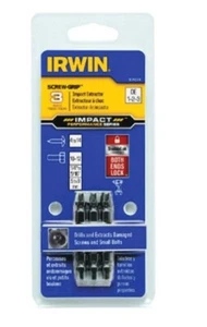 IRWIN 1876224 - 3 Pc. 3/16" to 5/16" Hex Impact Double Flute Screw Extractor Set - Picture 1 of 1