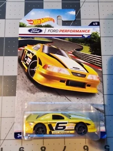 HOT WHEELS - FORD MUSTANG COBRA - YELLOW - FORD PERFORMANCE 6 OF 8 - Picture 1 of 7