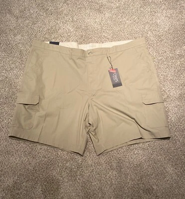 Chaps Big & Tall Cargo Stretch Shorts Men's Size 50x10 Hampton Khaki NWT - Image 1 of 4