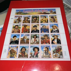 Four Sheets x 20 = 80 LEGENDS OF THE WEST 29¢ US Postage Stamps. USA Sc 2869 a-t - Picture 1 of 5