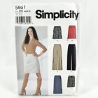Simplicity 5861 Straight Skirts and Pants Misses Size 4 10 Sewing Pattern