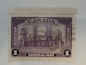1938 Canada Post $1 dollar Château de Ramezay, Montreal 245 U-VF Stamp - Picture 1 of 1
