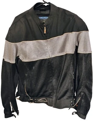 Chaqueta Power Trip Harley Davidson Malla Blindada Moto Cruiser Grande Negra  Foto 1 de 4