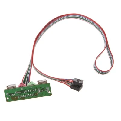 PC Computer Gehäuse Frontplatte USB Audio Anschluss Mikrofon Kopfhörer Kabel Neu - Bild 1 von 4