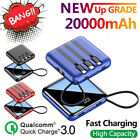 Mini 20000mAh Power Bank UltraThin USB Portable External Battery Backup Charger
